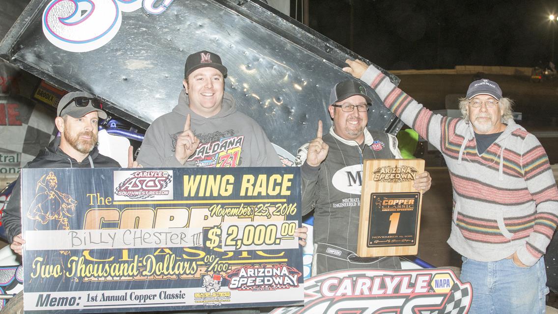 Billy Chester Holds Off Christopher Bell In ASCS Southwest Copper Classic Opener