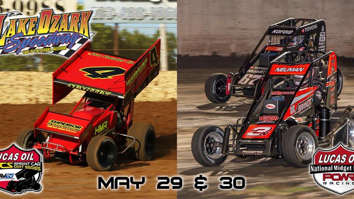 Inaugural Lake Ozark Speedway Memorial Weekend Sprint and Midget Nationals Set