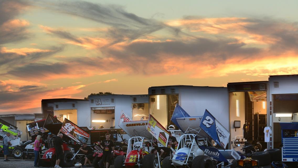 Sunset at Hancock County Speedway (Doug Johnson Photo)