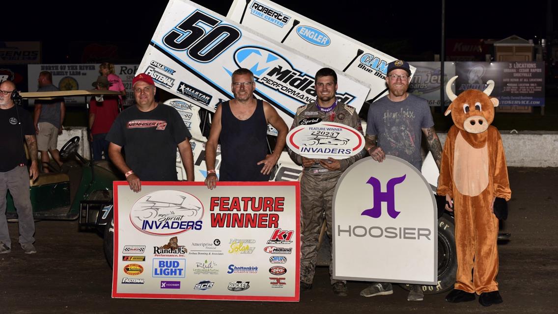 Paul Nienhiser Sweeps Sprint Invaders at the Benton County Speedway Bullring!