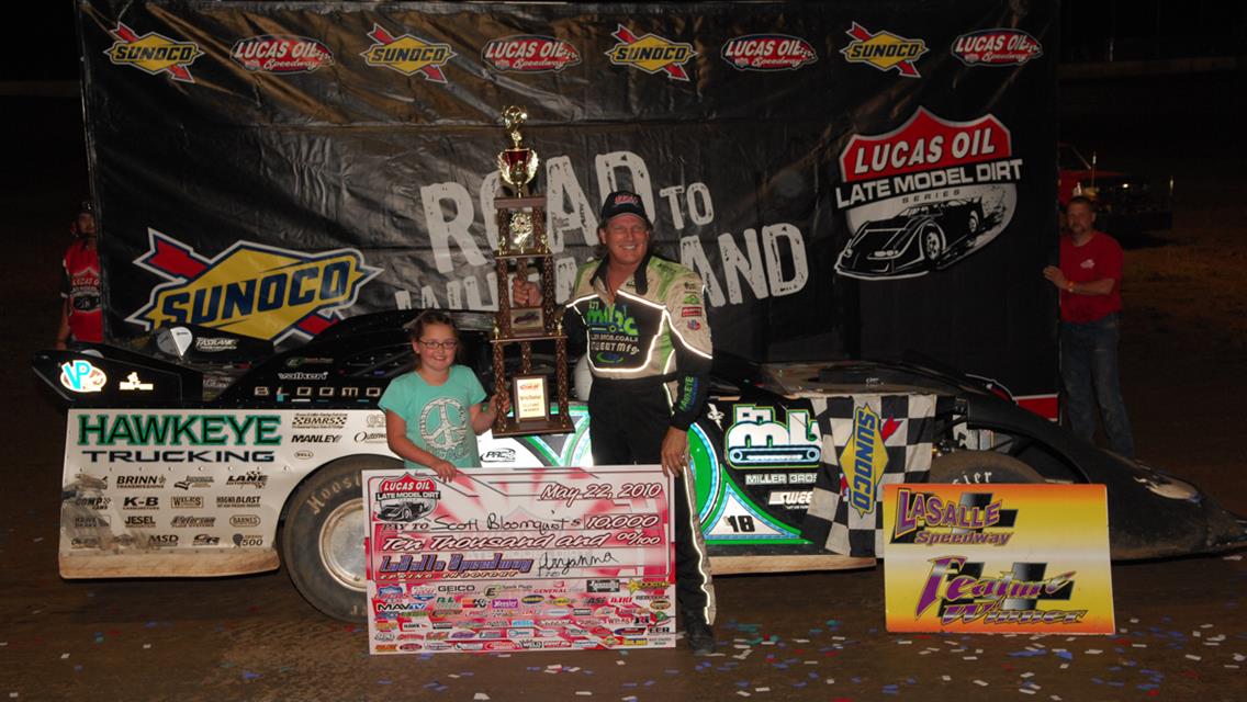 Bloomquist Takes Series Win at La Salle Speedway before Huge Crowd