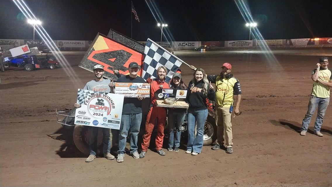Don Grable and Dylan Harris with Weekend Wins at Deuce of Clubs Thunder Raceway with POWRi Desert Wing Sprints