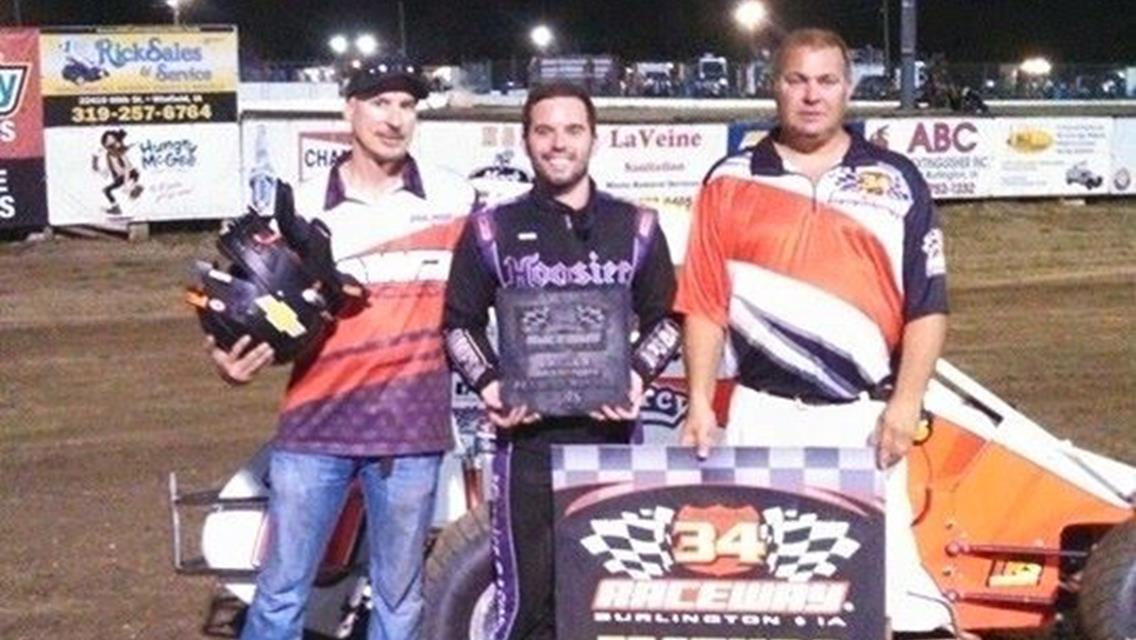Feature Win at 34 Raceway Burlington, IA