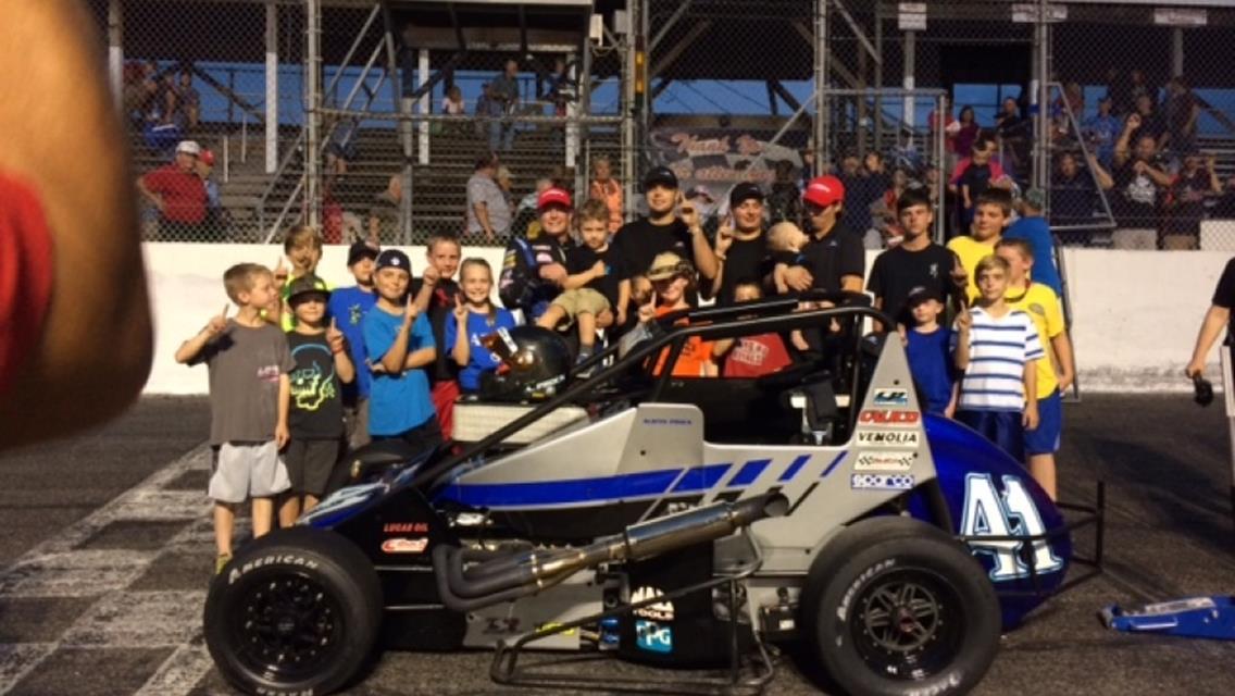 PROCK WINS 40-LAP KALAMAZOO MIDGET RACE