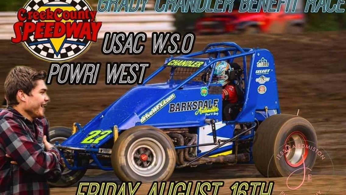 GRADY CHANDLER BENEFIT RACE FRIDAY AT CREEK COUNTY