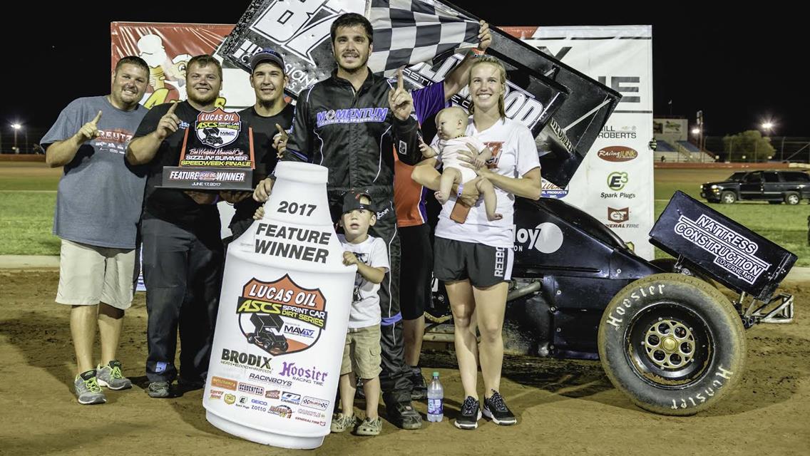 Aaron Reutzel Earns 2017 ASCS Speedweek Championship With Lucas Oil Speedway Victory