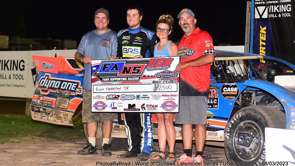 Cedar Lake Speedway (New Richmond, WI) – World of Outlaws Case Late Model Series – USA Nationals – August 3rd-5th, 2023. (Todd Boyd photo)
