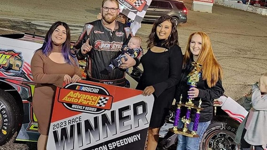 Nick in Victory Lane at Tucson Speedway on October 28, 2023.