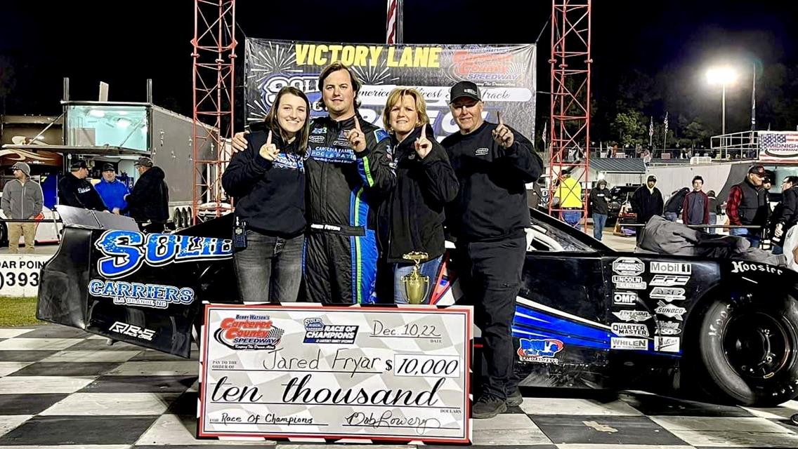 Jared Fryar wins Solid Rock Carriers Race of Champions at Carteret County Speedway