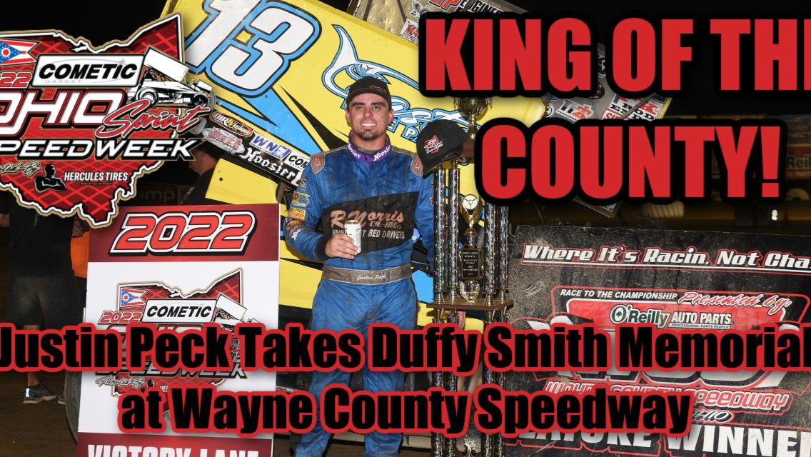 Justin Peck takes Duffy Smith Memorial at Wayne County Speedway in night four of Cometic Gasket Ohio Sprint Speedweek presented by Hercules Tires