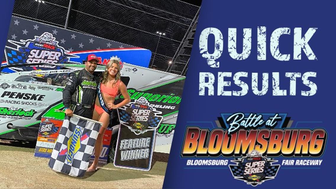 BATTLE AT BLOOMSBURG™ RESULTS SUMMARY  BLOOMSBURG FAIR RACEWAY JUNE 8, 2022