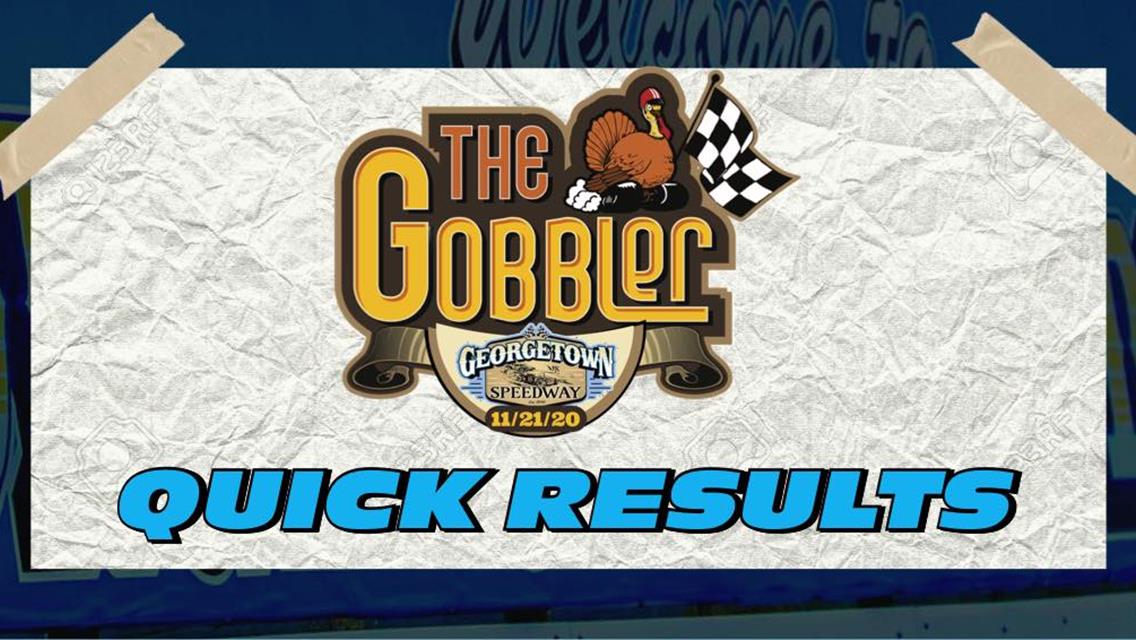 GOBBLER™ RESULTS SUMMARY GEORGETOWN SPEEDWAY NOVEMBER 21, 2020