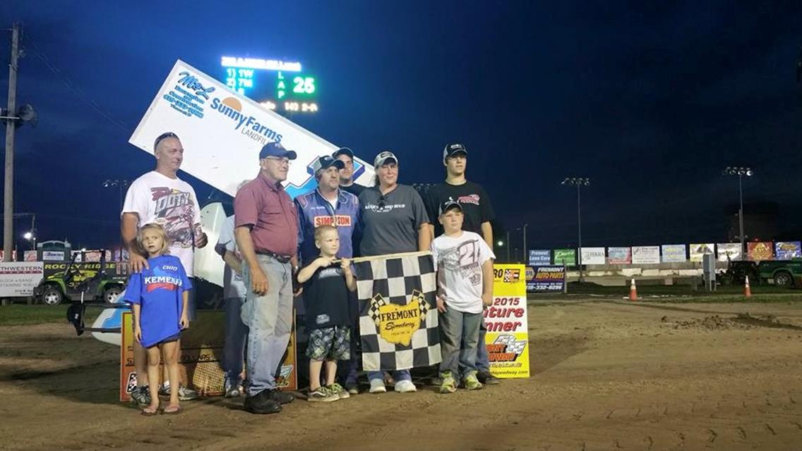 Weaver earns 35th career victory in 305 sprints on Kear's Speed Shop night at Fremont Speedway