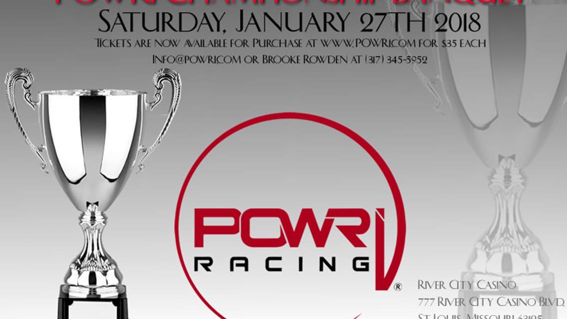 POWRI CHAMPIONSHIP BANQUET SET FOR JANUARY 27, 2018