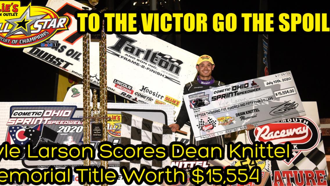 Kyle Larson scores Dean Knittel Memorial payday at Portsmouth Raceway Park