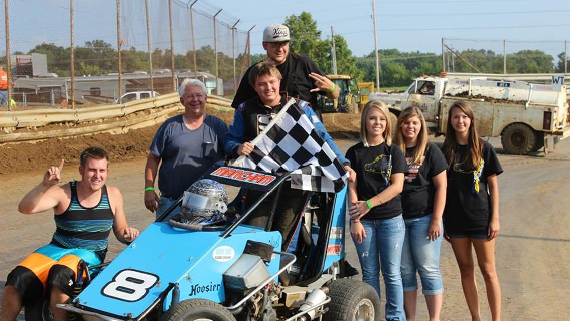 Josh Marcham wins the $1,000-to-win Quick Engineering preliminary night feature at SIR's 7th Annual IKE Honda Terry Sprague Memorial