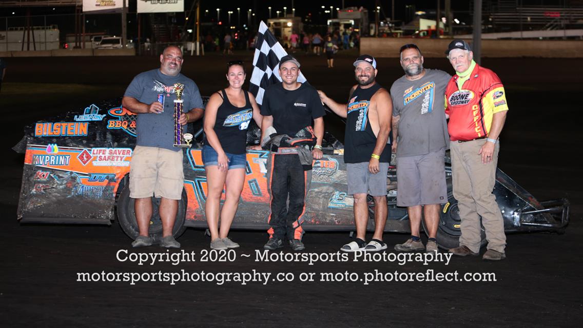 Dylan Thornton takes Modified win by inches