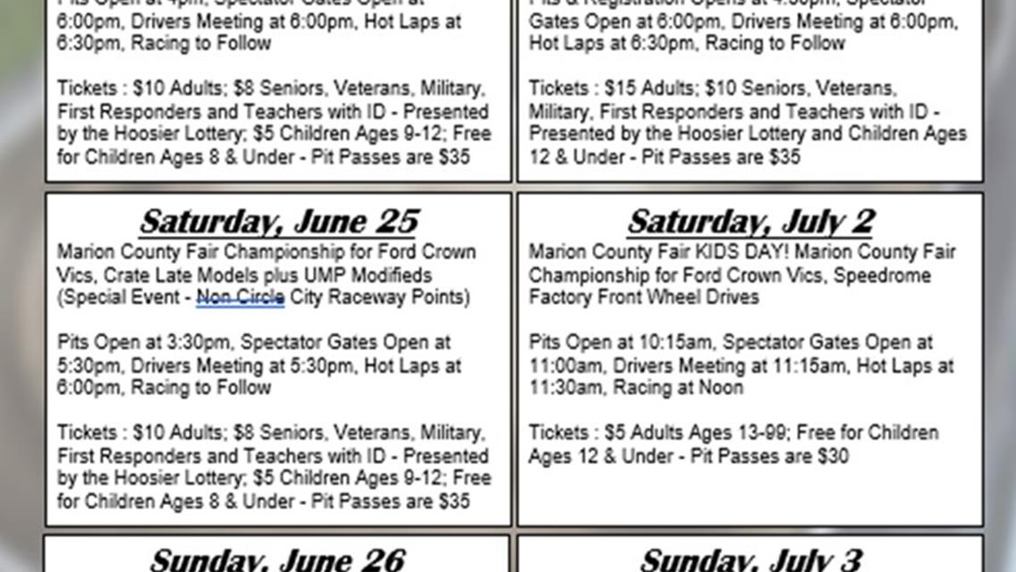 2022 MARION COUNTY FAIR RACING SCHEDULE FEATURES SOMETHING FOR EVERYONE