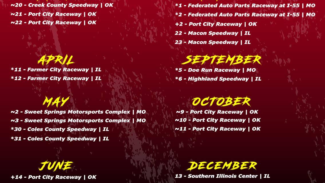 Twenty-Three Dates for POWRi National & West Midget Leagues in 2025