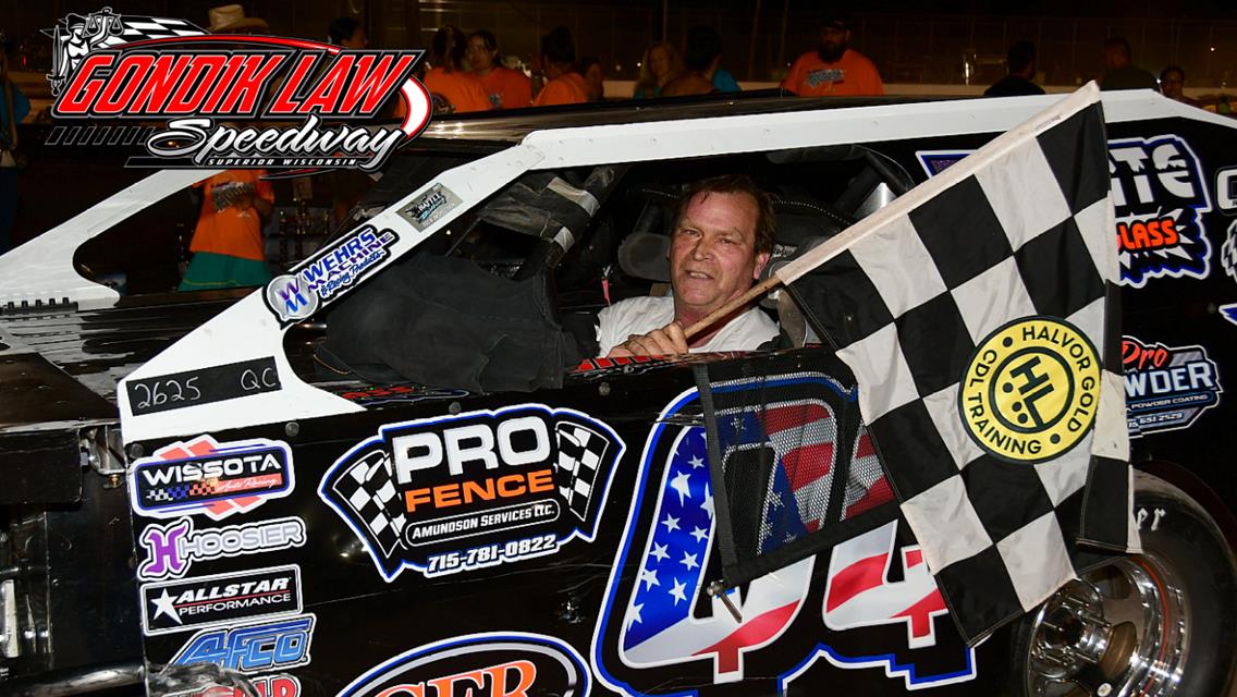 Bernick Edges Mindock for $1,100 Gondik Law Speedway Pure Stock Win