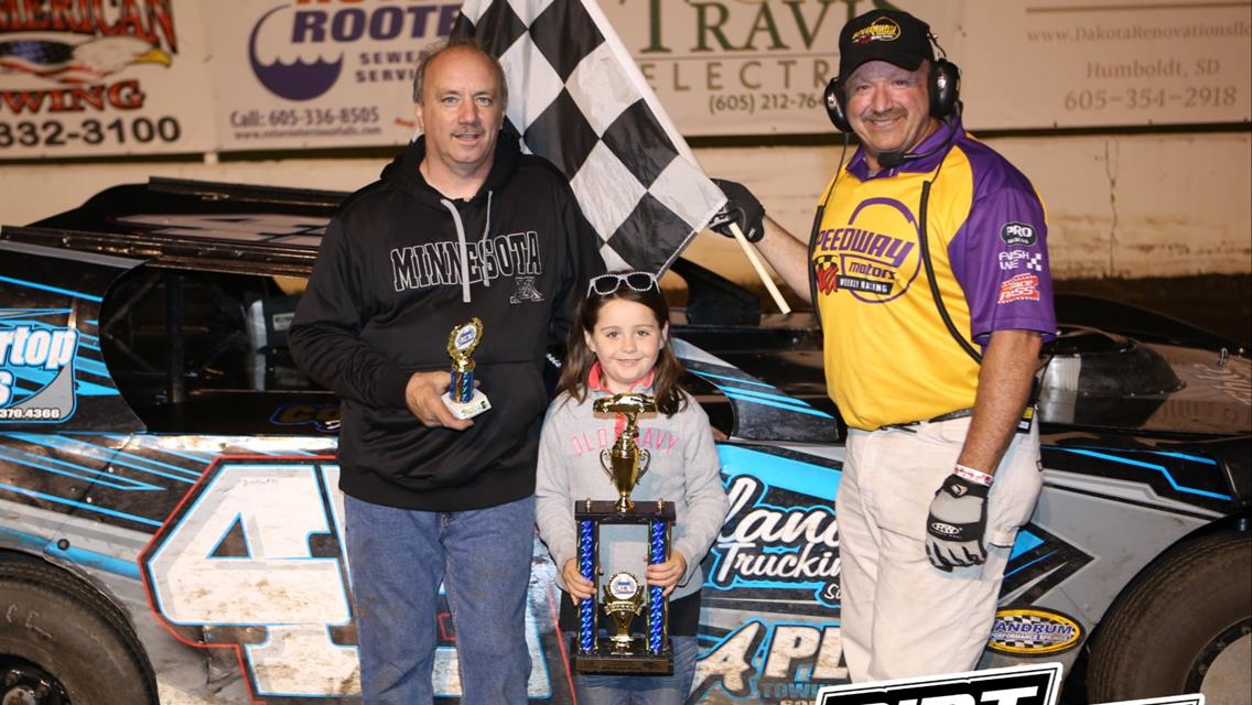 Ballenger takes trophy in wild I-90 Speedway feature
