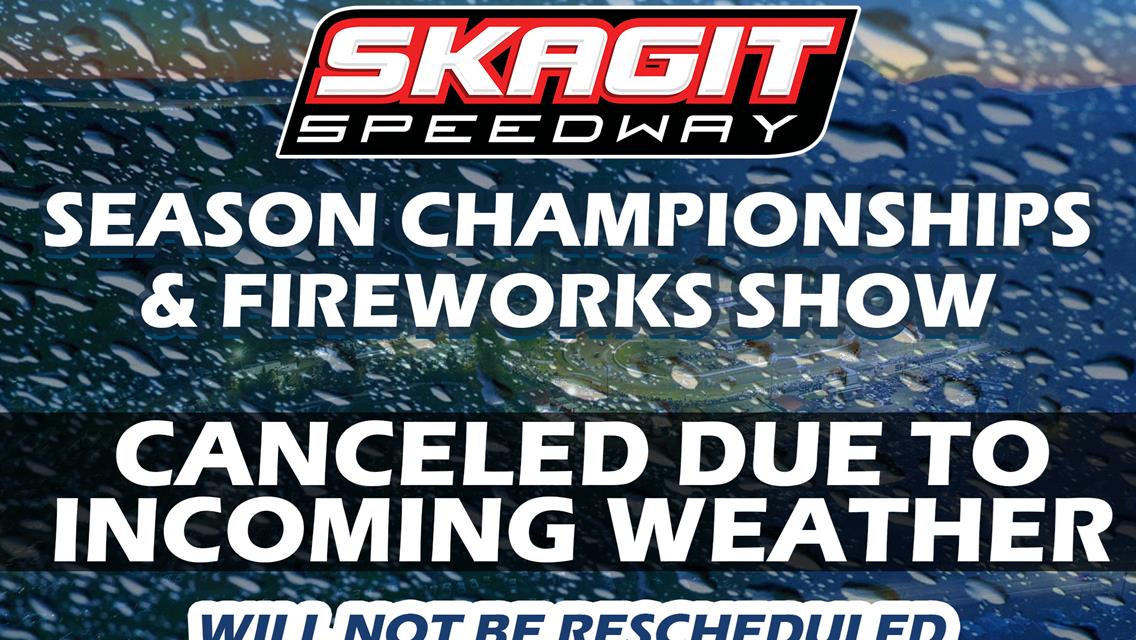 SEPT. 18 CANCELED DUE TO INCOMING WEATHER