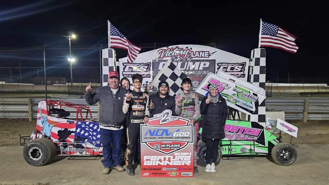 Kaden Weger, Harley Hollan and Braxton Weger Prevail in Dirt2Media NOW600 National Debut at Electric City Speedway!