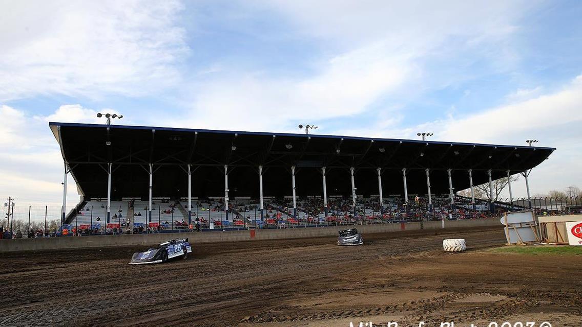 Davenport Speedway (Davenport, IA) – Lucas Oil Midwest Late Model Racing Association (MLRA) – April 13th, 2023. (Mike Ruefer photo)