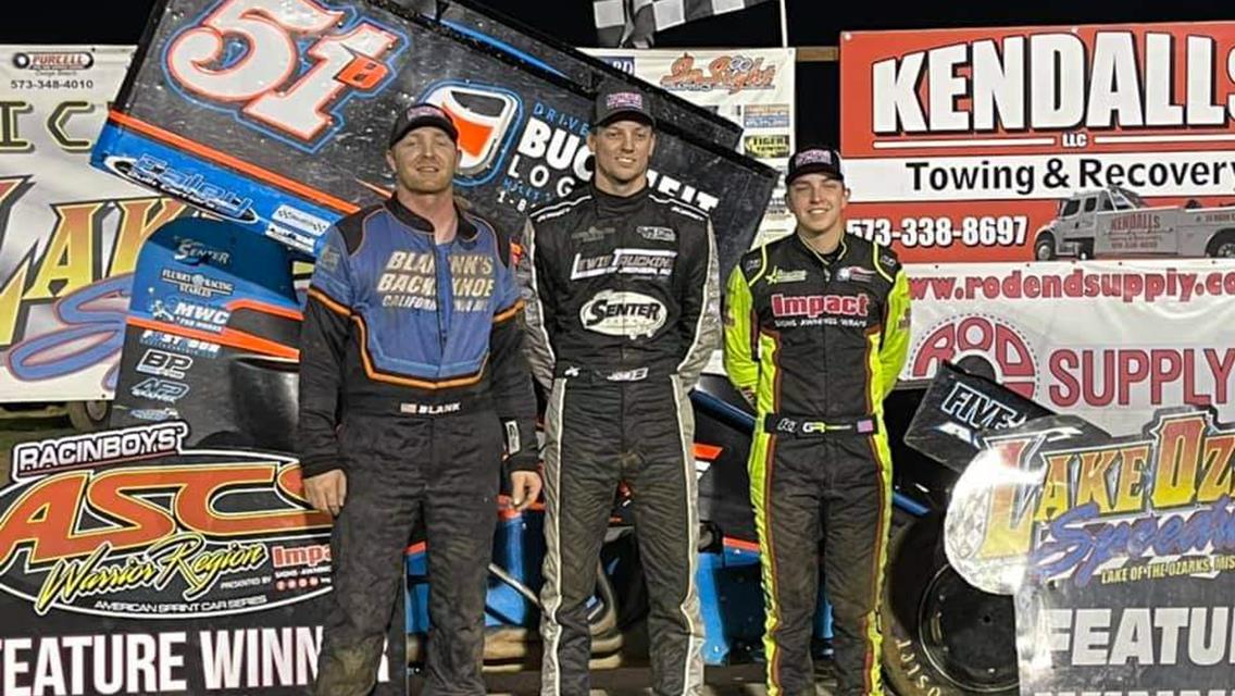 Joe B. Miller Earns ASCS Warrior Win At Lake Ozark Speedway