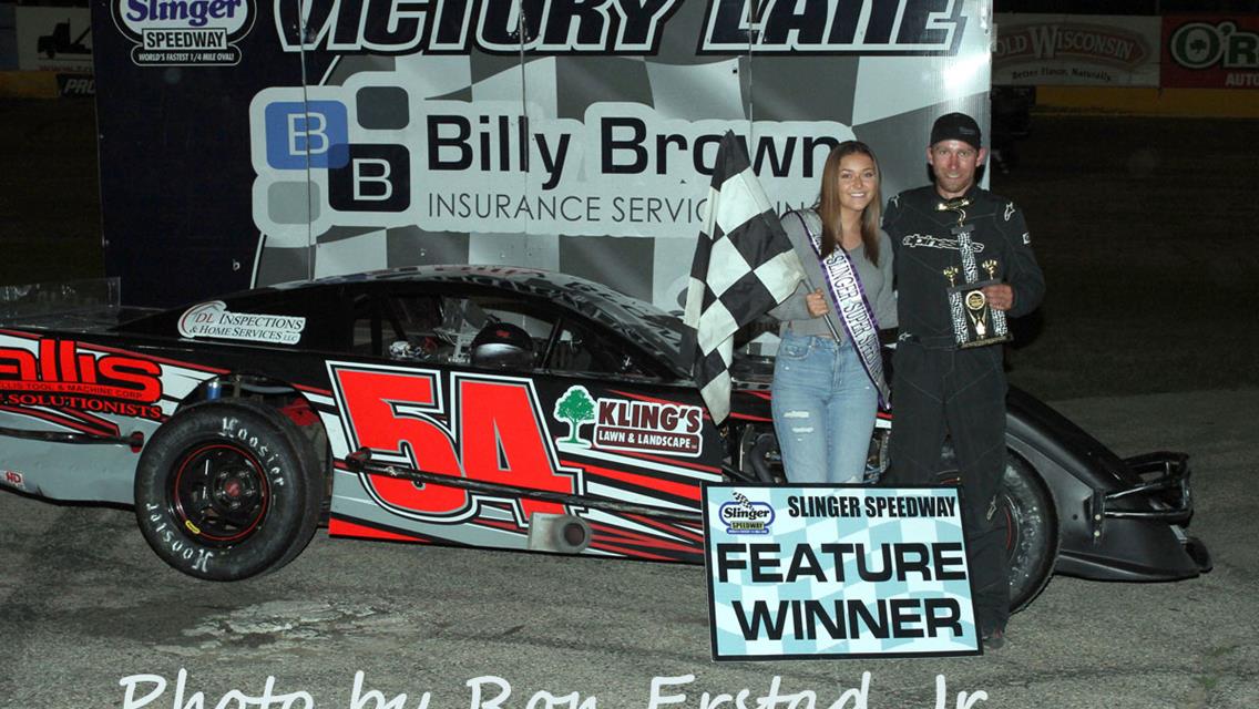 RJ Braun Tops Destefano for first Super Late Model Feature Win at Slinger