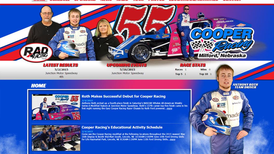 Driver Websites Builds New Website for Cooper Racing