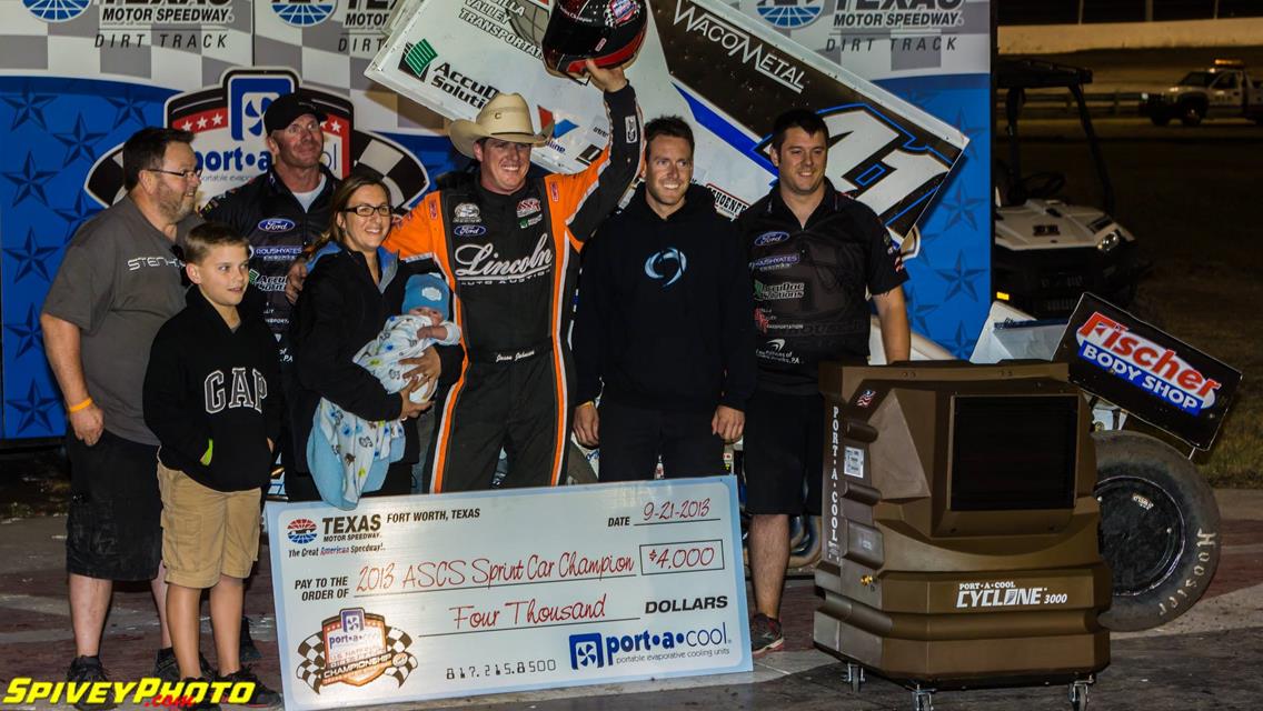 Jason Johnson cowboys up at Texas Motor Speedway
