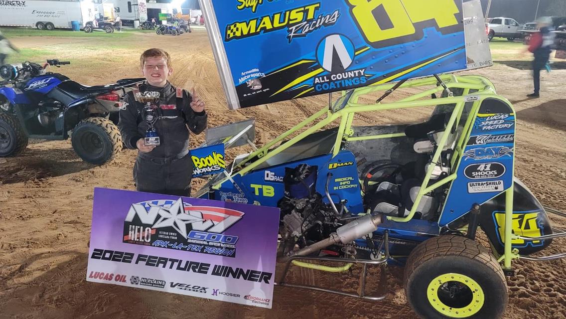 Karter Battarbee and Dalten Maust Best NOW600 Ark-La-Tex Region at 105 Speedway