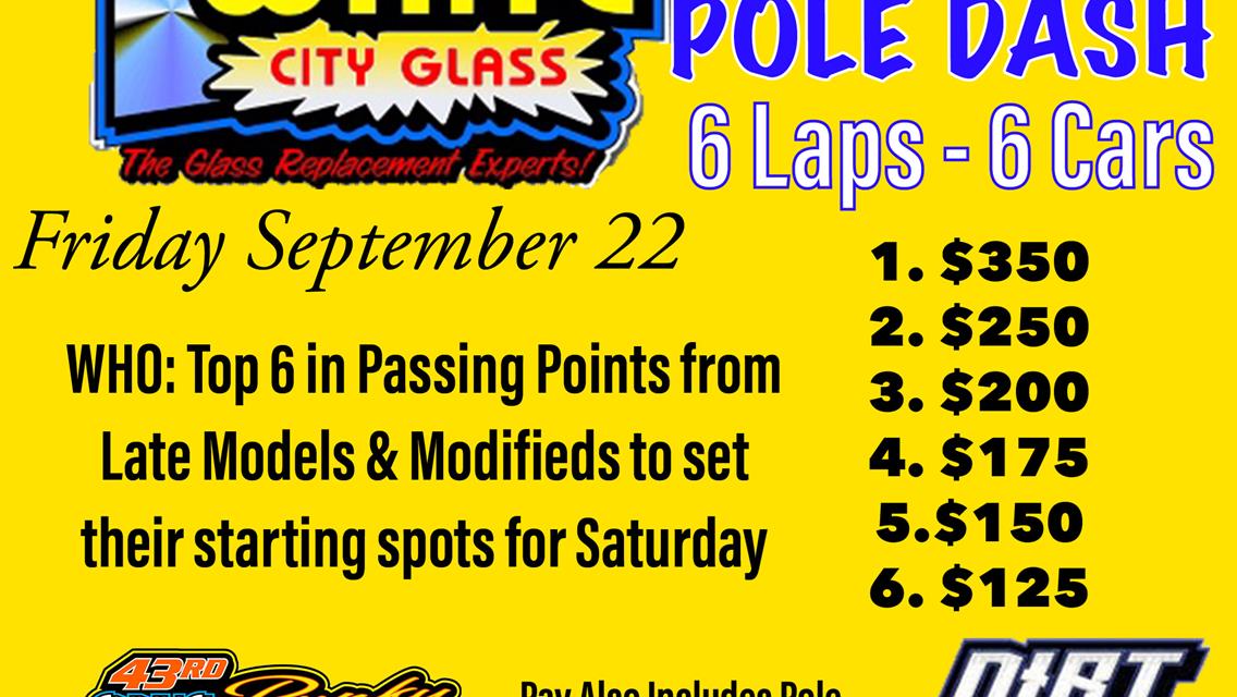 White City Glass Pole Dash Added