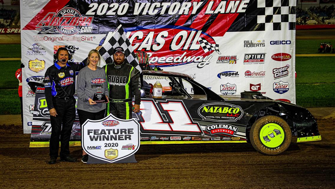 Derek Brown wins Street Stocks headliner as Lucas Oil Speedway opens season; Reed, Jackson and Cornell also prevail