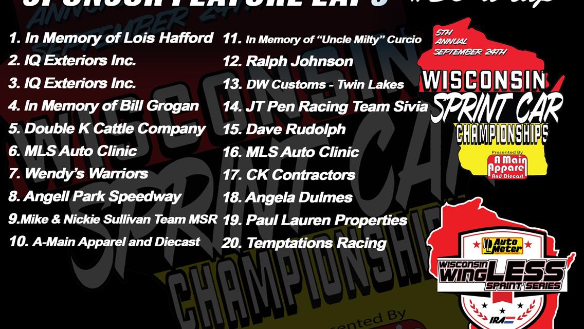 9/24/22 Wisconsin Sprint Car Championships Purse and Added Money