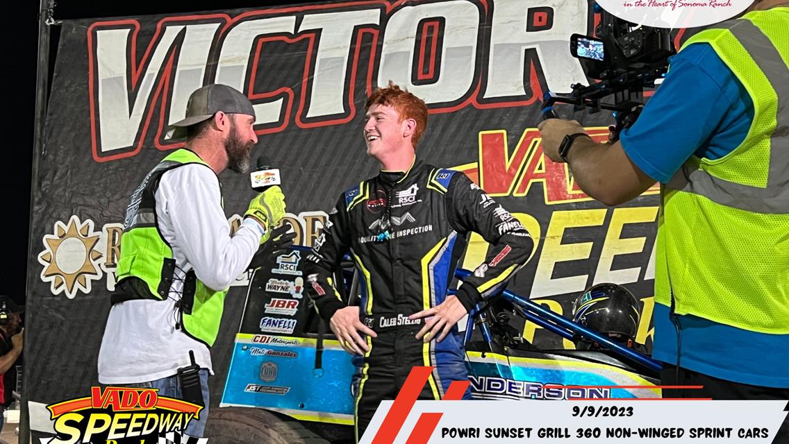 Caleb Stelzig in Vado Speedway Park Win with POWRi NMMRA