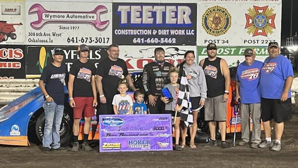 Osky Goes Hollywood. Hahne Wins Hoker East Series Debut at Southern Iowa Speedway