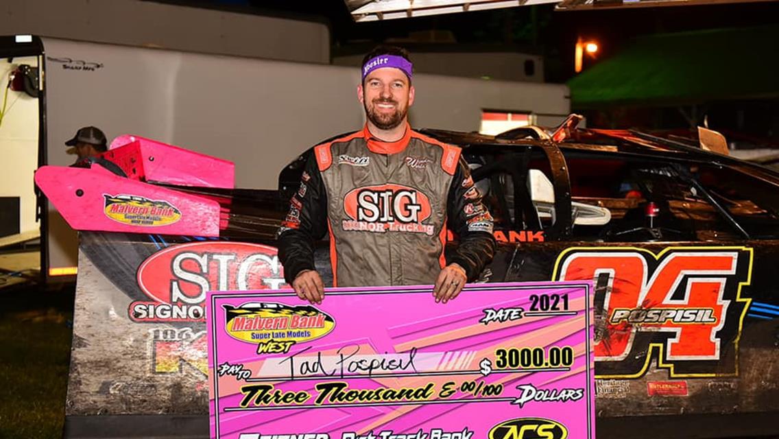 Pospisil shows the way at Adams County Speedway
