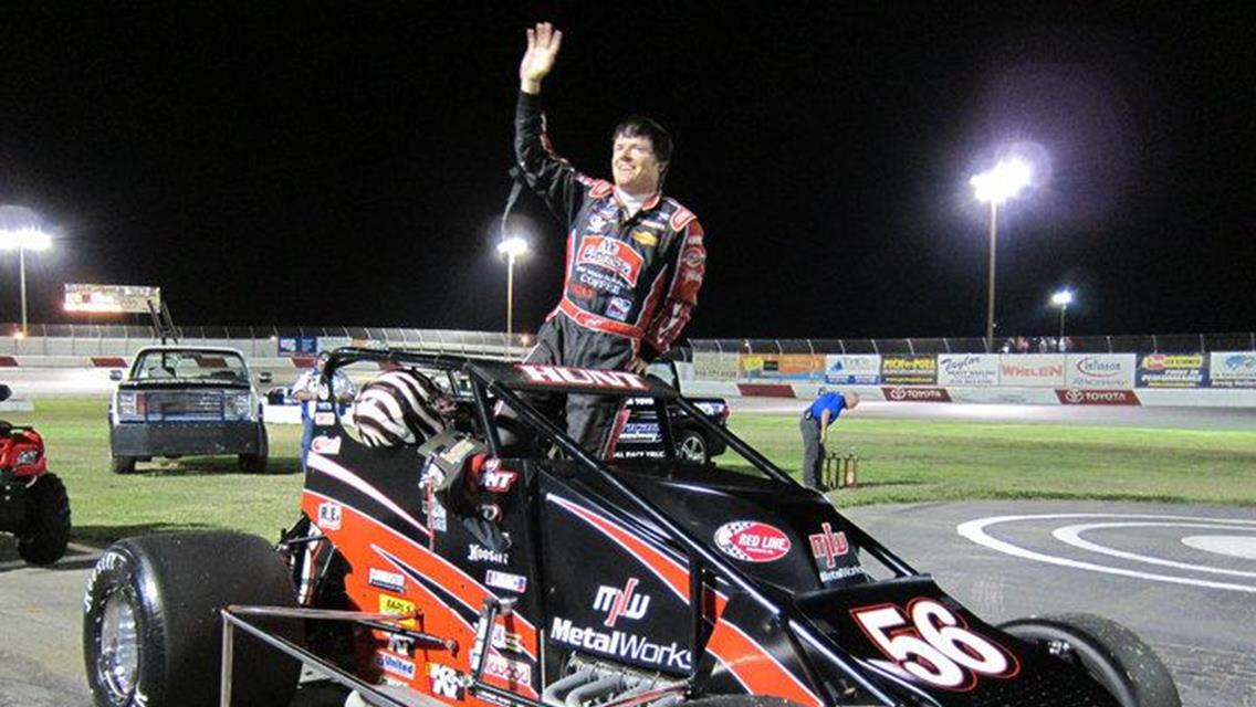 USAC WESTERN SPRINTS AT ROSEVILLE WON BY HUNT