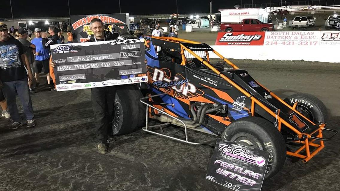 Justin Zimmerman Captures ASCS Elite Win At The Devil’s Bowl