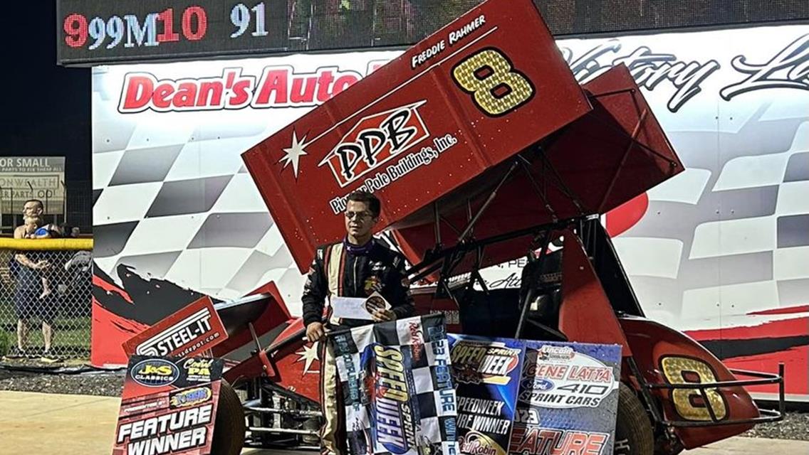 FREDDIE RAHMER WIRES FIELD FOR SPEEDWEEK WIN