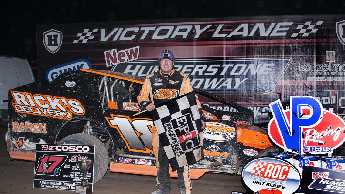 BRAD ROUSE TURNS IN CLUTCH PERFORMANCE TO CLAIM VICTORY IN PETE COSCO MEMORIAL  AT HUMBERSTONE SPEEDWAY SUNDAY IN RACE OF CHAMPIONS DIRT 602 SPORTSMAN