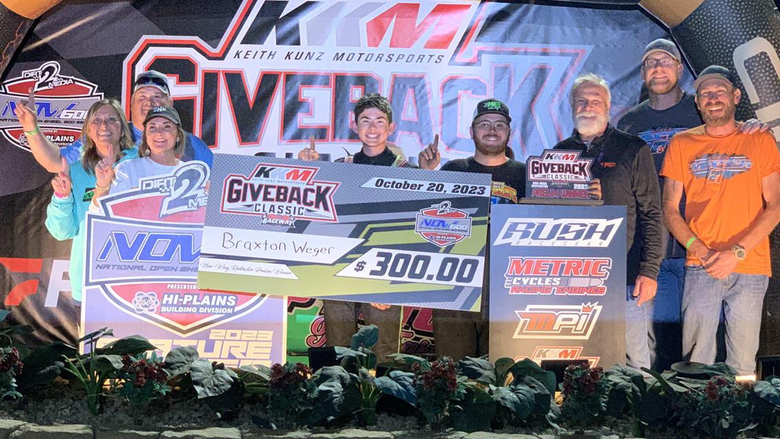 Braxton Weger On Top With NOW600 During Round 2 Of The KKM Giveback Classic!