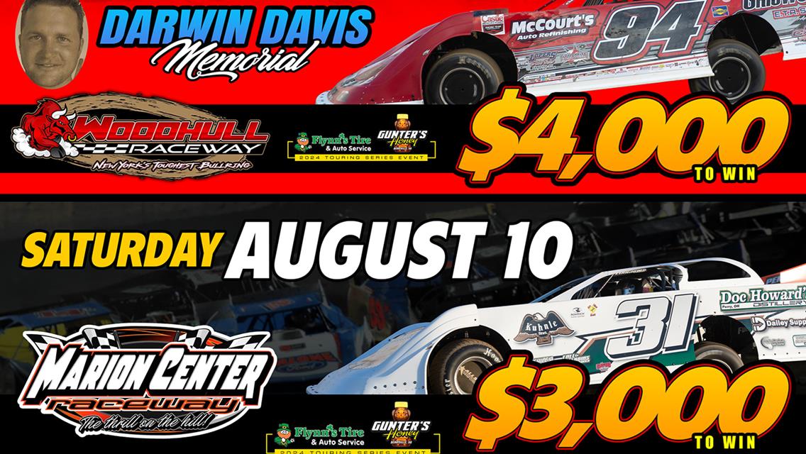 HUGE WEEK FOR HOVIS RUSH LATE MODEL FLYNN&#39;S TIRE/GUNTER&#39;S HONEY TOUR WITH WOODHULL TUESDAY FOLLOWED BY MARION CENTER &amp; ERIEZ FOR &quot;MANUFACTURERS NIGHT&quot;