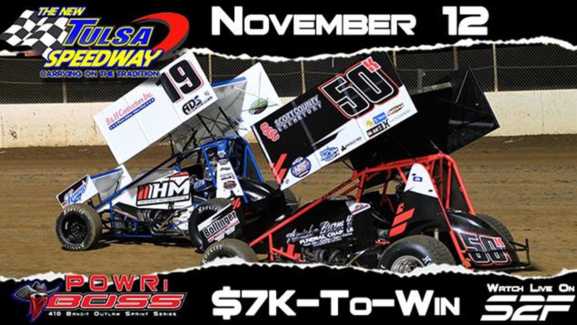 POWRi 410 BOSS Rescheduled for November 12th $7K-to-Win Return to Tulsa