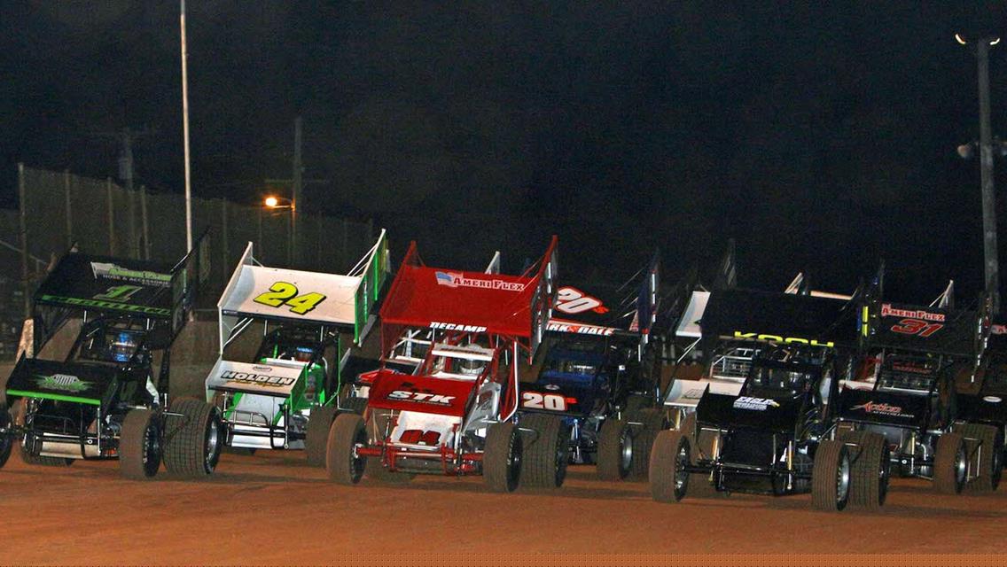 AMERIFLEX / OCRS SPRINT CARS BEARING DOWN ON LAWTON SPEEDWAY