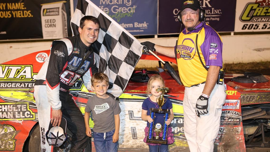 Ballenger takes trophy in wild I-90 Speedway feature
