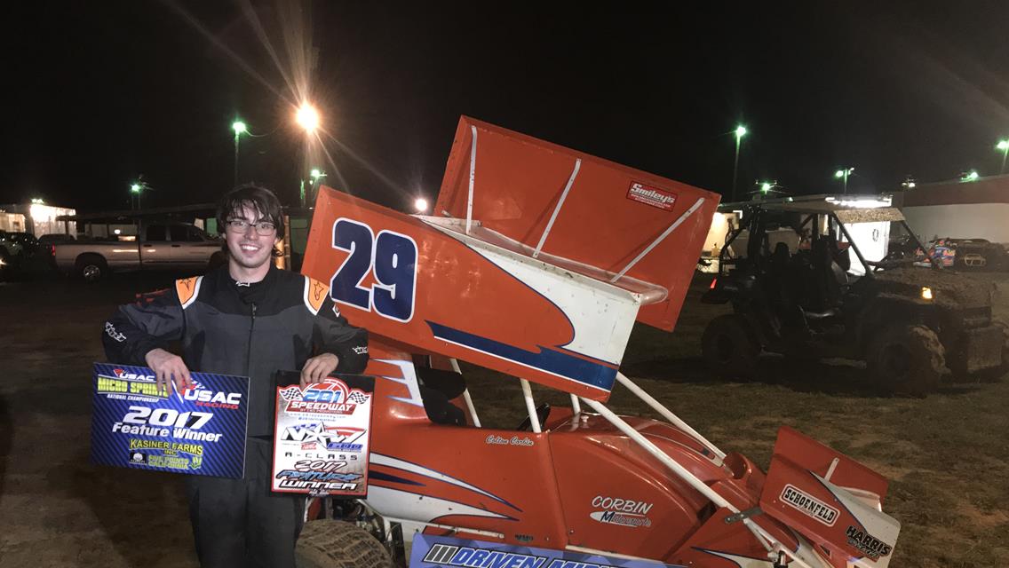 Corbin Claims First and Drake Goes Two for Two in Driven Midwest USAC NOW600 National Action at 281