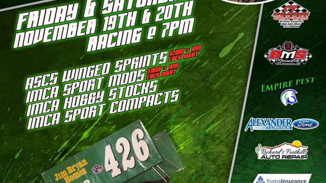 ASCS Southwest Going For Two Nights At Cocopah Speedway This Weekend